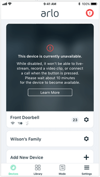My Arlo Essential Video Doorbell Wired Is Disabled What Do I Do
